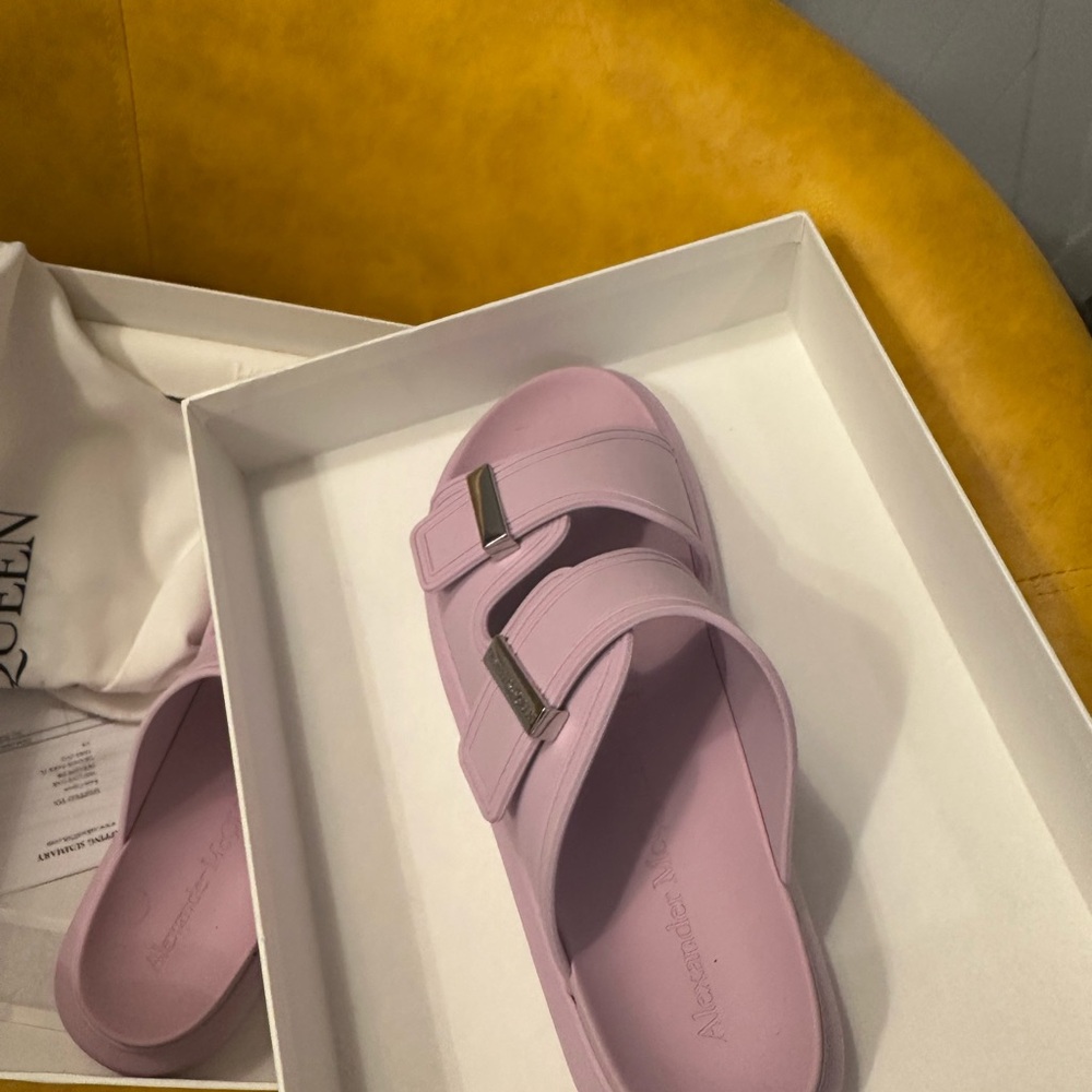 Alexander McQueen Light Purple Slide Sandals
